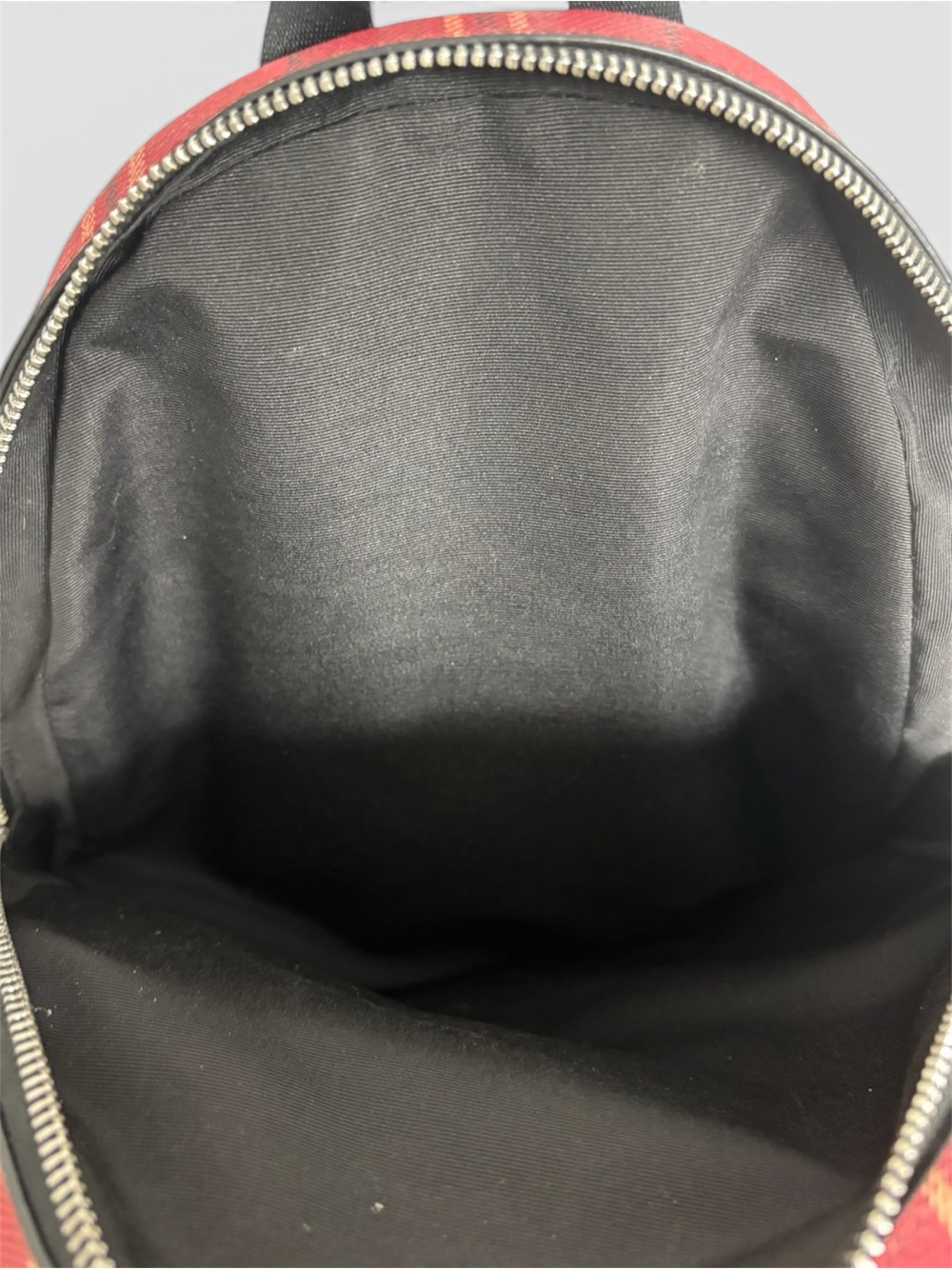 COACH Court Backpack CC145 Red Black Tartan Plaid - Picture 7 of 10